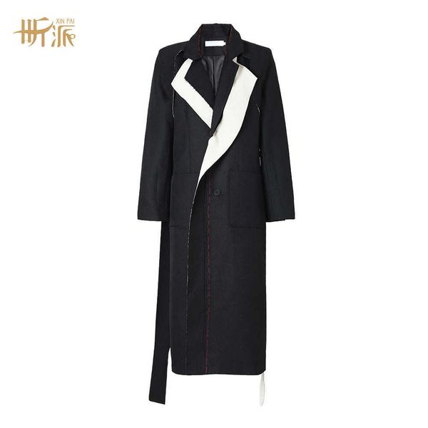 contrast color collection bright line small number of long windbreaker women's black ribbon raw edge design coat spring new trend, Tan;black
contrast color collection bright line small number of long windbreaker women's black ribbon raw edge design coat spring new trend, Tan;black