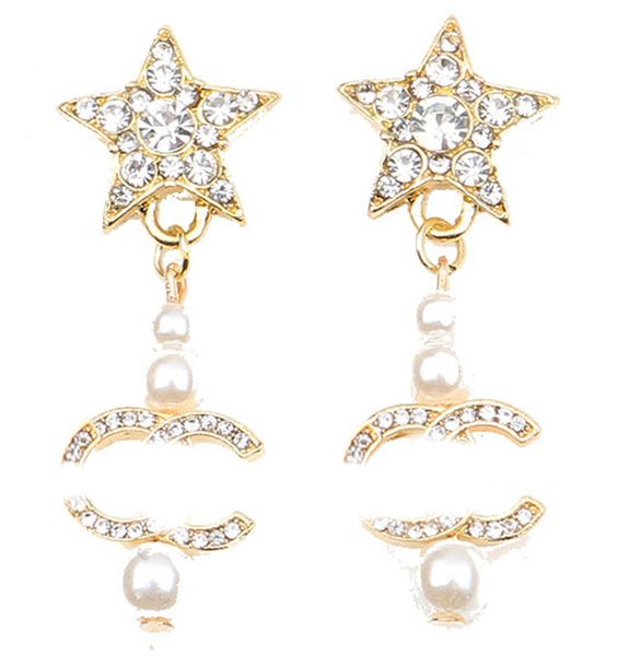 luxury brand designer stud earring 18k gold plated letter star long dangle crystal earrings women simple wedding party jewerlry accessories, Golden;silver
luxury brand designer stud earring 18k gold plated letter star long dangle crystal earrings women simple wedding party jewerlry accessories, Golden;silver