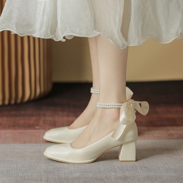 dress shoes high heels women's fashion bow thick heel square toe mary jane shoes elegant medium heel women's shoes party shoes 230, Black
dress shoes high heels women's fashion bow thick heel square toe mary jane shoes elegant medium heel women's shoes party shoes 230, Black
