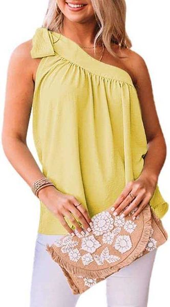 womens camisole spring smmer oblique shoulder solid tunic shirts tie knot loose tank 7hsv, White
womens camisole spring smmer oblique shoulder solid tunic shirts tie knot loose tank 7hsv, White