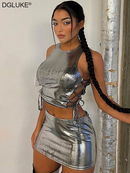 two piece dress metallic baddie 2 set outfit 2023 crop and mini skirt y2k night club rave in matching 230306, White
two piece dress metallic baddie 2 set outfit 2023 crop and mini skirt y2k night club rave in matching 230306, White