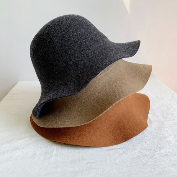 wide brim hats bucket autumn winter warm real wool women vintage solid color fisherman british style crimping woolen 230306, Blue;gray
wide brim hats bucket autumn winter warm real wool women vintage solid color fisherman british style crimping woolen 230306, Blue;gray