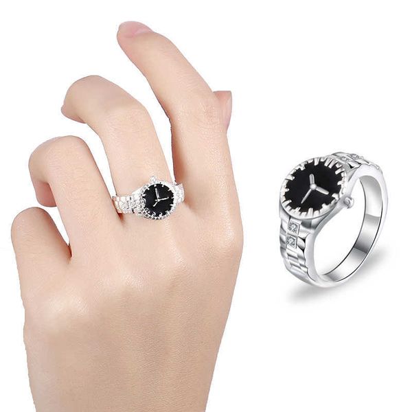 cluster rings vintag punk finger rings mini elastic strap alloy es couple rings women jewelry clock retro roman quartz ring l230306, Golden;silver
cluster rings vintag punk finger rings mini elastic strap alloy es couple rings women jewelry clock retro roman quartz ring l230306, Golden;silver