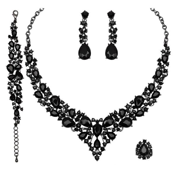 wedding jewelry sets elegant austrian crystal necklace earrings bracelet ring bridal for brides party costume accessories gifts 230306, Slivery;golden
wedding jewelry sets elegant austrian crystal necklace earrings bracelet ring bridal for brides party costume accessories gifts 230306, Slivery;golden