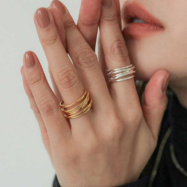 cluster rings cool personality design multi-layer jewelry rings for women open adjustable size gold ring girls charm accessories l230306, Golden;silver
cluster rings cool personality design multi-layer jewelry rings for women open adjustable size gold ring girls charm accessories l230306, Golden;silver