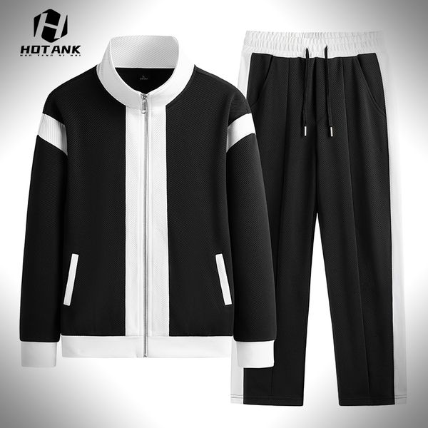 men's tracksuits mens cardigan jacketspants casual sportwear sets fashion patchwork sport suit tracksuit men spring stand collar sports, Gray
men's tracksuits mens cardigan jacketspants casual sportwear sets fashion patchwork sport suit tracksuit men spring stand collar sports, Gray