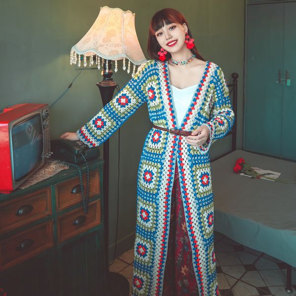 women's knits tees boho handcrochet sweater cardigan robe ethnic highend custom sister vintage bangkok casual hollow out long coat 2303, White
women's knits tees boho handcrochet sweater cardigan robe ethnic highend custom sister vintage bangkok casual hollow out long coat 2303, White