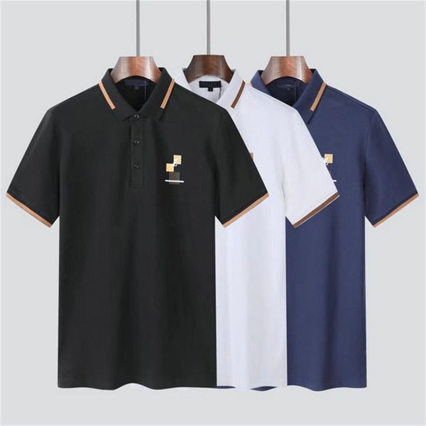 men's polo shirt short-sleeved classic fashion casual business embroidery letter summer dress, Black;brown
men's polo shirt short-sleeved classic fashion casual business embroidery letter summer dress, Black;brown