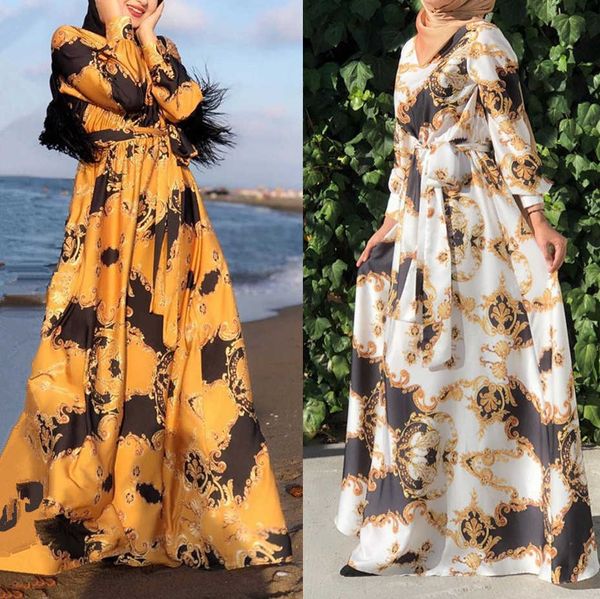 casual dresses c9281 2023 spring new muslim women's print lace-up fashion slim dress t230303, Black;gray
casual dresses c9281 2023 spring new muslim women's print lace-up fashion slim dress t230303, Black;gray