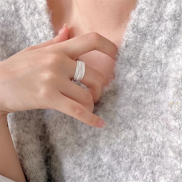 authentic 925 sterling silver multi layer statement rings fashion chunky band adjustable rings for women
authentic 925 sterling silver multi layer statement rings fashion chunky band adjustable rings for women