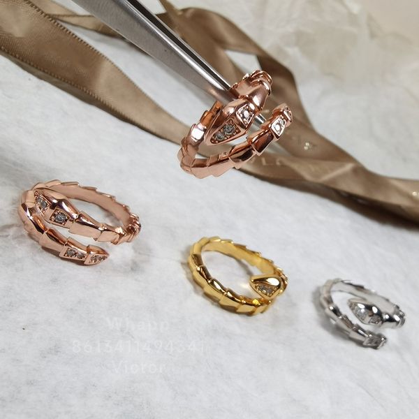 band rings buigari serpent series designer ring for woman diamond adjustment size gold plated 18k t0p quality classic style jewelry fashion, Silver
band rings buigari serpent series designer ring for woman diamond adjustment size gold plated 18k t0p quality classic style jewelry fashion, Silver