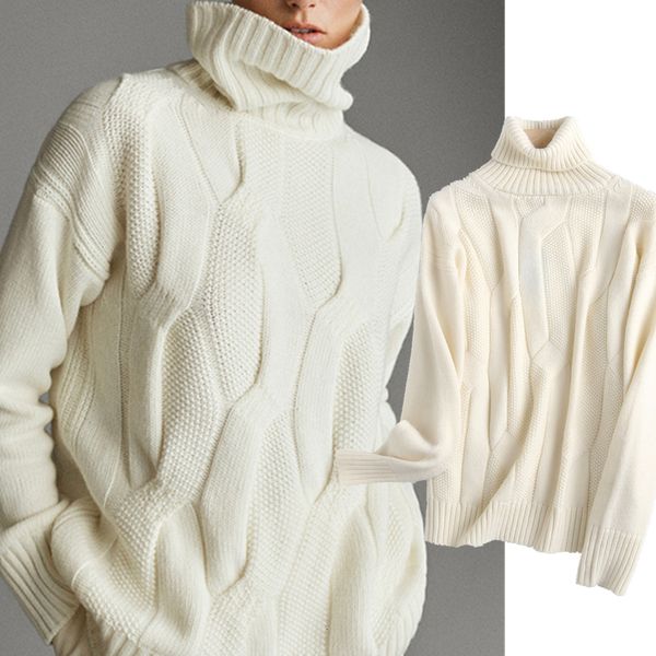 women's sweaters maxdutti winter sweaters women england office lady fashion pullovers vintage twisted flower loose turtleneck sweaters, White;black
women's sweaters maxdutti winter sweaters women england office lady fashion pullovers vintage twisted flower loose turtleneck sweaters, White;black