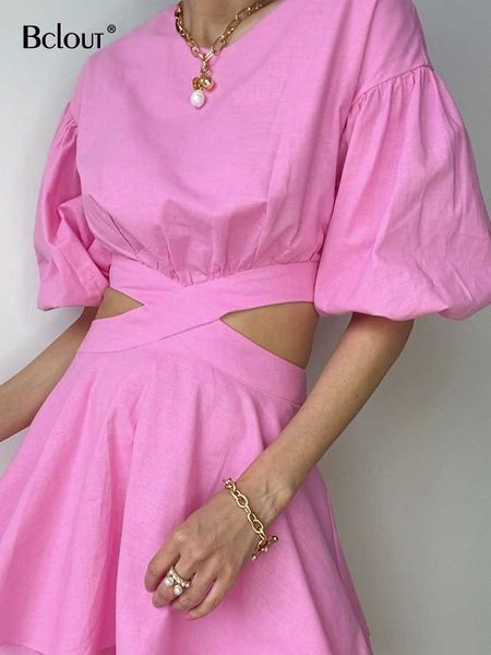 casual dresses bclout pink hollow out linen women dress puff sleeve laceup ruffled elegant mini dresses oneck thin aline summer dresses 2022, Black;gray
casual dresses bclout pink hollow out linen women dress puff sleeve laceup ruffled elegant mini dresses oneck thin aline summer dresses 2022, Black;gray