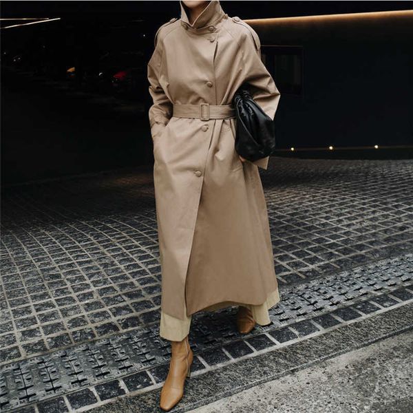 windbreaker women's medium and long korean autumn dress new stand collar slim waist sleeve lace up coat fashion, Tan;black
windbreaker women's medium and long korean autumn dress new stand collar slim waist sleeve lace up coat fashion, Tan;black