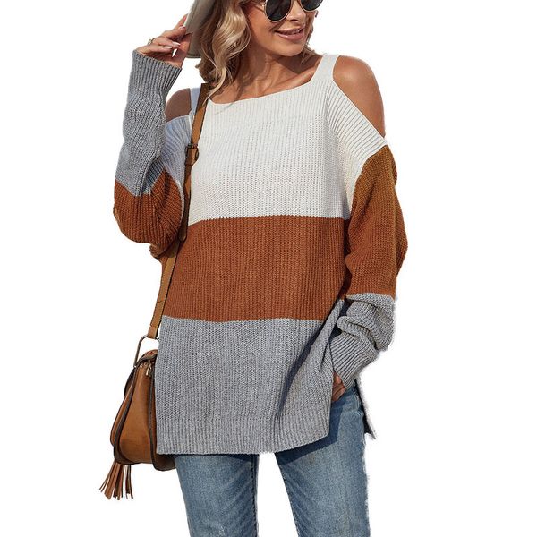 square neck off-shoulder knitting women's sweaters loose fashion striped knitted pullover lady casual blouse with hollow out soulder r, White;black
square neck off-shoulder knitting women's sweaters loose fashion striped knitted pullover lady casual blouse with hollow out soulder r, White;black