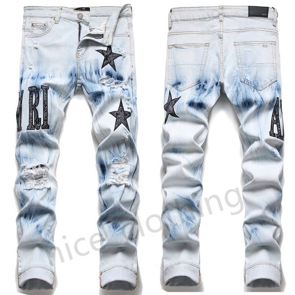 pants jeans distressed slim mens designer ripped biker motorcycle denim for men fashion luxury jean mans pants embroidery patchwork 9th7, Blue
pants jeans distressed slim mens designer ripped biker motorcycle denim for men fashion luxury jean mans pants embroidery patchwork 9th7, Blue