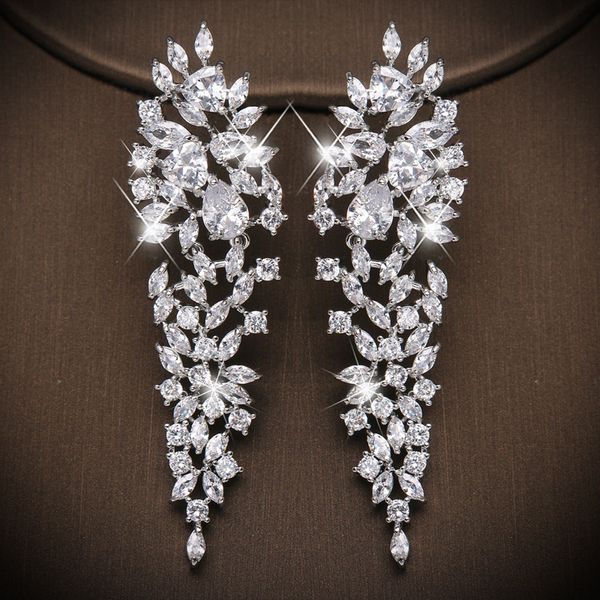 ear cuff ekopdee vintage luxury teardrop zircon drop earrings for women charm bling leaf cz crystal earring wedding party fashion jewelry 23, Silver
ear cuff ekopdee vintage luxury teardrop zircon drop earrings for women charm bling leaf cz crystal earring wedding party fashion jewelry 23, Silver