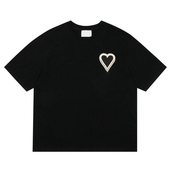 red women designers amis t shirts heart round neck tees 2023ss letters embroidery pullover loose tee couple high street cotton casual classi, White
red women designers amis t shirts heart round neck tees 2023ss letters embroidery pullover loose tee couple high street cotton casual classi, White