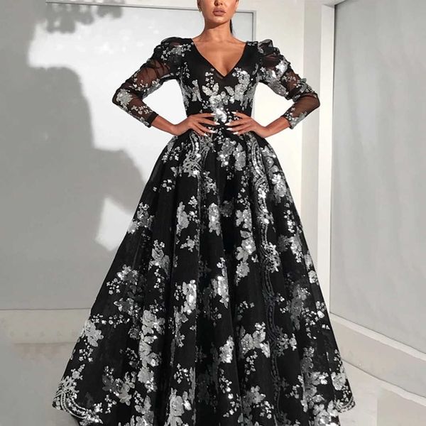 party dresses 2023 new women's new long-sleeved sequin skirt black dress t230303, White;black
party dresses 2023 new women's new long-sleeved sequin skirt black dress t230303, White;black