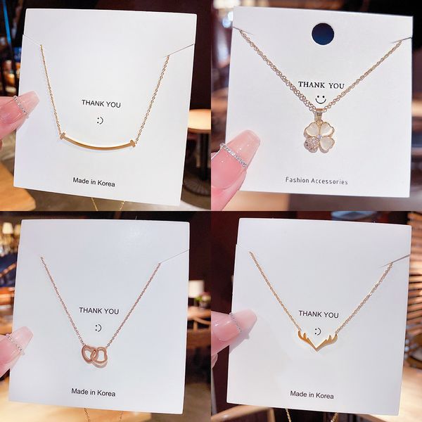 18k necklaces strings titanium steel necklace women's versatile niche design fashion pendant temperament strands non fading 192-215, Silver
18k necklaces strings titanium steel necklace women's versatile niche design fashion pendant temperament strands non fading 192-215, Silver