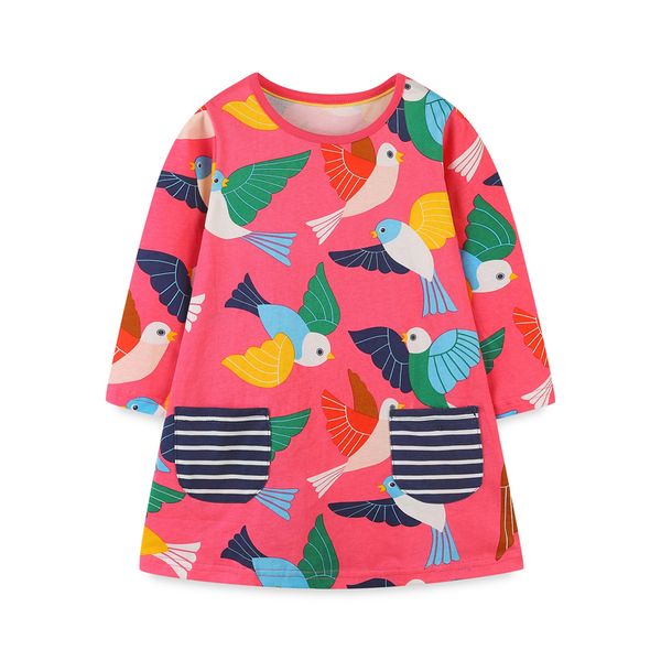 2023 long sleeves dress baby girls lovely bird cotton autumn casual clothes with pocket for kids 2-7 year, Red;yellow
2023 long sleeves dress baby girls lovely bird cotton autumn casual clothes with pocket for kids 2-7 year, Red;yellow