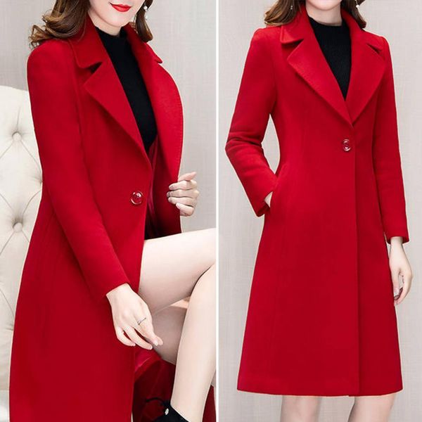 women's wool blends autumn and winter 2023 korean version en coat medium long knee down waist suit collar 230306, Black
women's wool blends autumn and winter 2023 korean version en coat medium long knee down waist suit collar 230306, Black
