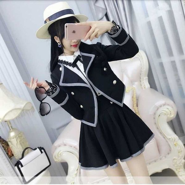 two piece dress black gray edge british suit skirt two piece female spring and autumn temperament 230303, White
two piece dress black gray edge british suit skirt two piece female spring and autumn temperament 230303, White