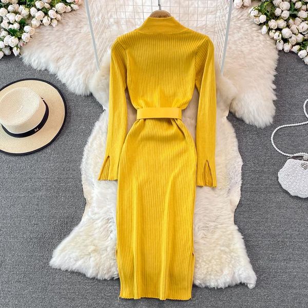 casual dresses 2023 spring autumn fashion turtleneck long sleeve knitted dress high waist elastic skinny mid-length wrap sweater, Black;gray
casual dresses 2023 spring autumn fashion turtleneck long sleeve knitted dress high waist elastic skinny mid-length wrap sweater, Black;gray