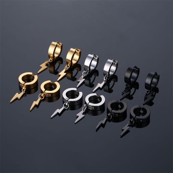 stud punk earrings fashion lightning pendant personality male women men jewelry titanium steel hip hop ear stud buckle anti allergy, Golden;silver
stud punk earrings fashion lightning pendant personality male women men jewelry titanium steel hip hop ear stud buckle anti allergy, Golden;silver