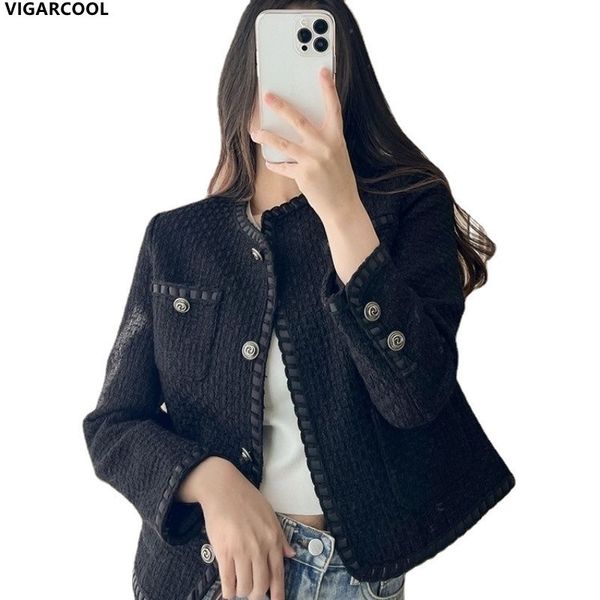 women's jackets autumn french elegant temperament small fragrance coat young tweed short simple women black 230306, Black;brown
women's jackets autumn french elegant temperament small fragrance coat young tweed short simple women black 230306, Black;brown