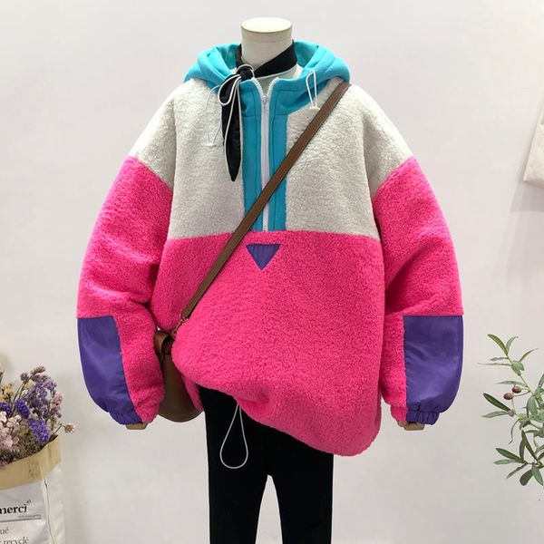 women's jackets wind letter embroidered hood coat lamb wool velvet sweatshirt warm autumn and winter cap jacket student loose hoodies 2, Black;brown
women's jackets wind letter embroidered hood coat lamb wool velvet sweatshirt warm autumn and winter cap jacket student loose hoodies 2, Black;brown