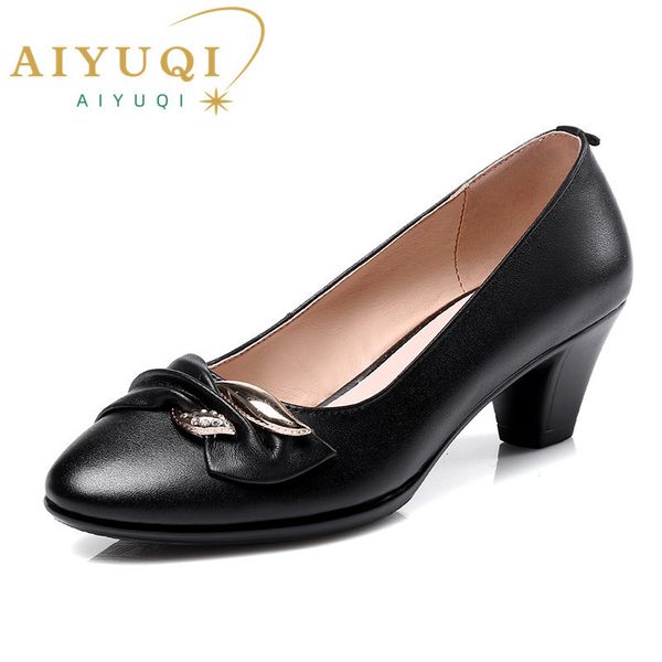 dress shoes aiyuqi women shoes genuine leather high-heeled dress spring shoes large size 41 42 round toe fashion women office shoes 230307, Black
dress shoes aiyuqi women shoes genuine leather high-heeled dress spring shoes large size 41 42 round toe fashion women office shoes 230307, Black
