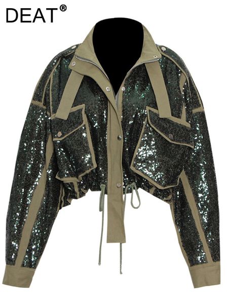 women's jackets deat autumn women's autumn jackets fashion round neck loose zipper pocket long sleeve sequined short coat female 1, Black;brown
women's jackets deat autumn women's autumn jackets fashion round neck loose zipper pocket long sleeve sequined short coat female 1, Black;brown