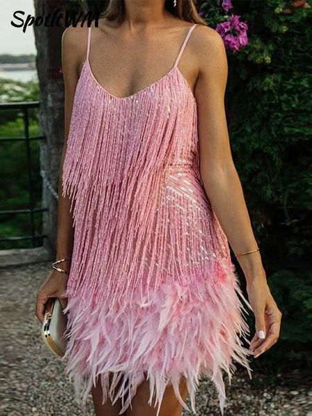 casual dresses sequins tassel feather spaghetti strap dress women fashion stitching mini dresses ladies evening party club elegant dress z02, Black;gray
casual dresses sequins tassel feather spaghetti strap dress women fashion stitching mini dresses ladies evening party club elegant dress z02, Black;gray