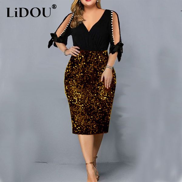 plus size dresses summer autumn size sequins beaded evening party women hollow elegant fashion pencil dress oversized vestido 230307, Black
plus size dresses summer autumn size sequins beaded evening party women hollow elegant fashion pencil dress oversized vestido 230307, Black