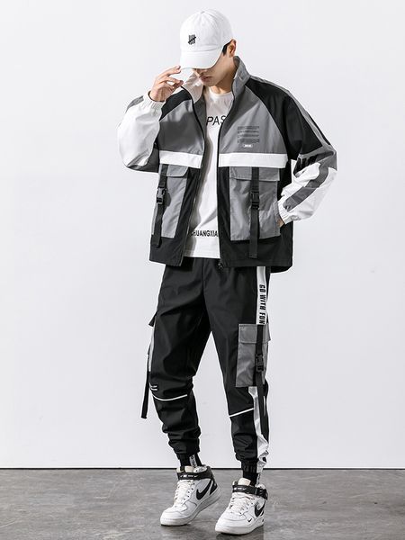men's tracksuits men sets spring and autumn tooling jacket suit two-piece trend korean student ins japanese style clothing 230306, Gray
men's tracksuits men sets spring and autumn tooling jacket suit two-piece trend korean student ins japanese style clothing 230306, Gray