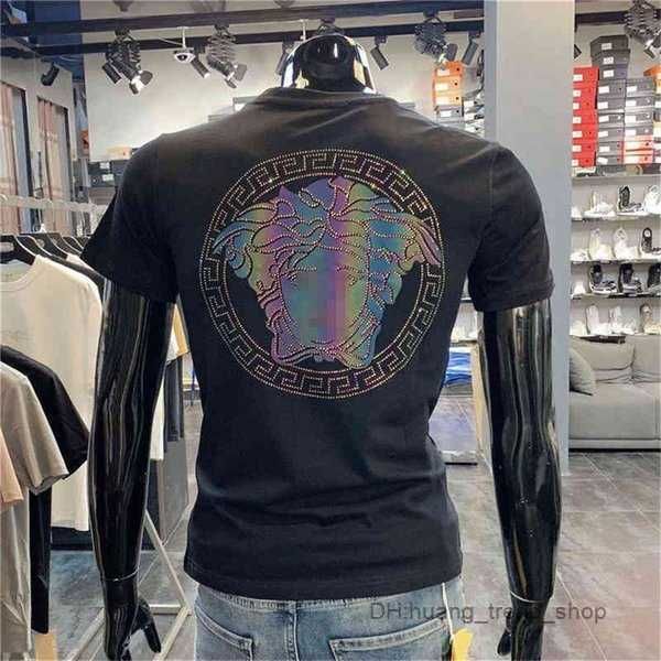 men's t-shirts high version designer cotton t shirt tide brand vers round neck short-sleeved t-shirt classic medusa color diamond inlai, White;black
men's t-shirts high version designer cotton t shirt tide brand vers round neck short-sleeved t-shirt classic medusa color diamond inlai, White;black