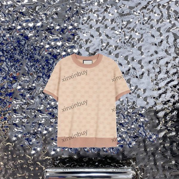 xinxinbuy men designer tee t shirt 23ss double letter jacquard knitted short sleeve cotton women black white gray apricot m-3xl, Black;brown
xinxinbuy men designer tee t shirt 23ss double letter jacquard knitted short sleeve cotton women black white gray apricot m-3xl, Black;brown