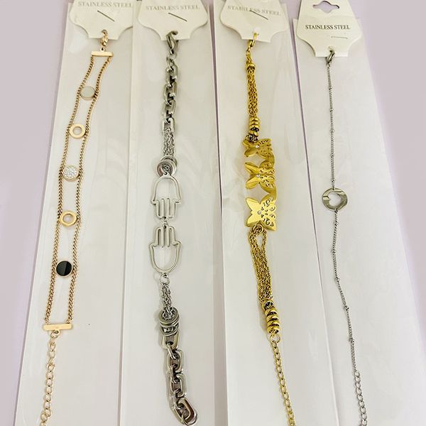 charm bracelets 15 pcs lot 316l stainless steel mix styles fashion wholesale classic jewelry for women and girls 230307, Golden;silver
charm bracelets 15 pcs lot 316l stainless steel mix styles fashion wholesale classic jewelry for women and girls 230307, Golden;silver