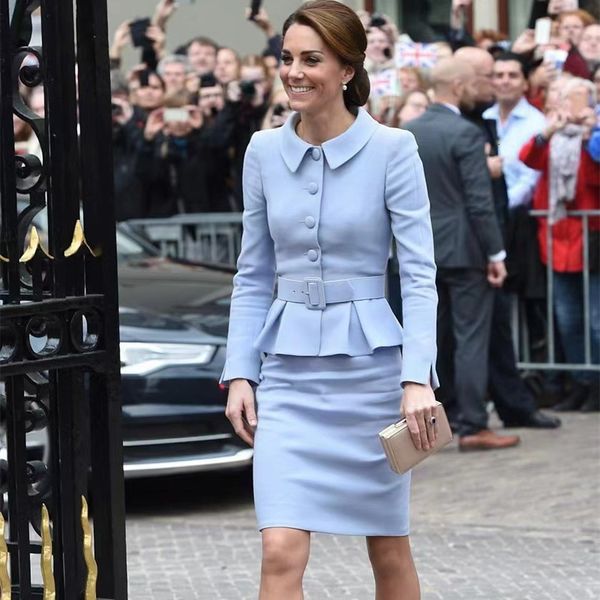 two piece dress kate middleton princess solid blue elegant ol office ladies skirt set with belt n1027 230307, White
two piece dress kate middleton princess solid blue elegant ol office ladies skirt set with belt n1027 230307, White