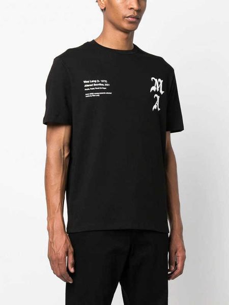 t-shirts amnri tee men women cotton leisure designer fashion brand simple high street letter printing summer short sleeve t-shirt sli dylm, White;black