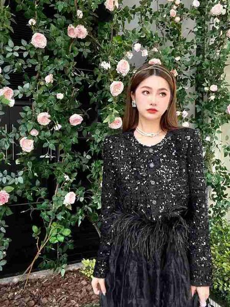 women's jackets designer brand new autumn winter western overcoat high-end fashion sequins coat cardigan women spring znn5, Black;brown
women's jackets designer brand new autumn winter western overcoat high-end fashion sequins coat cardigan women spring znn5, Black;brown