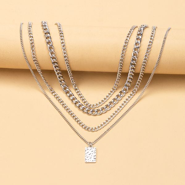 silver plated thick line pendant necklace fashion personality multilayer necklace female wholesale
silver plated thick line pendant necklace fashion personality multilayer necklace female wholesale