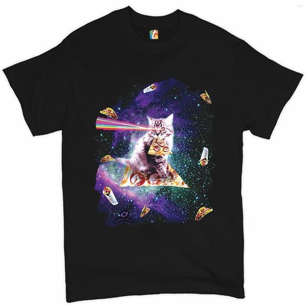 men's t shirts cat firing rainbow laser riding pizza slice in space. funny graphic t-shirt. summer cotton o-neck short sleeve mens shir, White;black
men's t shirts cat firing rainbow laser riding pizza slice in space. funny graphic t-shirt. summer cotton o-neck short sleeve mens shir, White;black