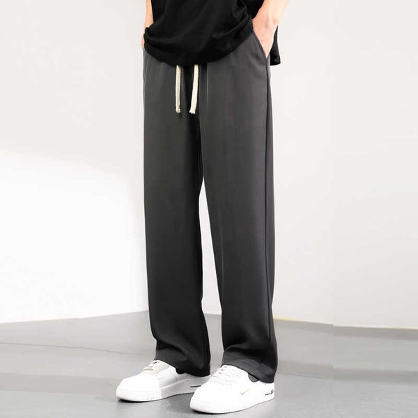 men's pants ice silk straight pants mens summer cool harajuku casual fashion harajuku streetwear sweatpants baggy male wide leg trouser, Black
men's pants ice silk straight pants mens summer cool harajuku casual fashion harajuku streetwear sweatpants baggy male wide leg trouser, Black