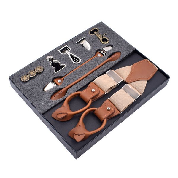 suspenders multifunction men genuine leather trousers strap suspensorios fatherhusband's gift for garments accessories 230307, Black;white
suspenders multifunction men genuine leather trousers strap suspensorios fatherhusband's gift for garments accessories 230307, Black;white