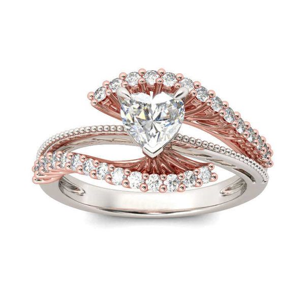 band rings luxury romantic white gold/rose gold rings for women bridal heart-shaped zircon wedding engagement jewelry ring aa230306, Silver
band rings luxury romantic white gold/rose gold rings for women bridal heart-shaped zircon wedding engagement jewelry ring aa230306, Silver