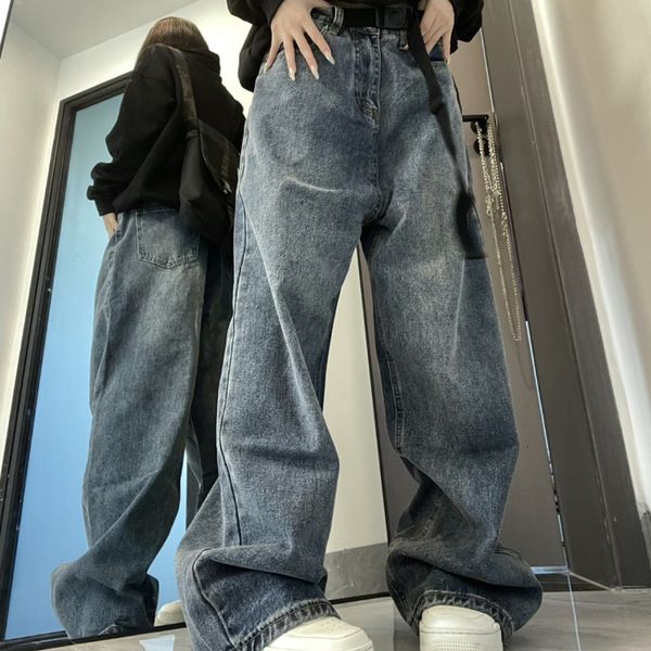 women's jeans street vintage blue design sense loose wide leg mopping jean women 2023 spring casual high waist baggy s mom s 230306
women's jeans street vintage blue design sense loose wide leg mopping jean women 2023 spring casual high waist baggy s mom s 230306