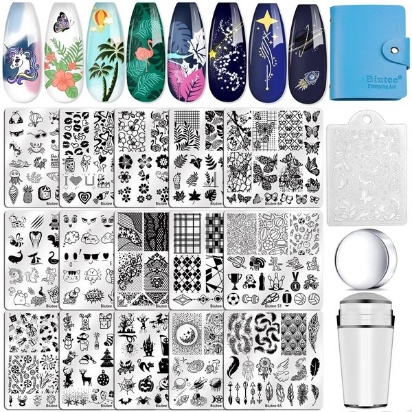 nail art templates biutee stamping plates 15 pcs animal patterns leaves whirlpool image stainless steel template stamper scraper 230307, White
nail art templates biutee stamping plates 15 pcs animal patterns leaves whirlpool image stainless steel template stamper scraper 230307, White