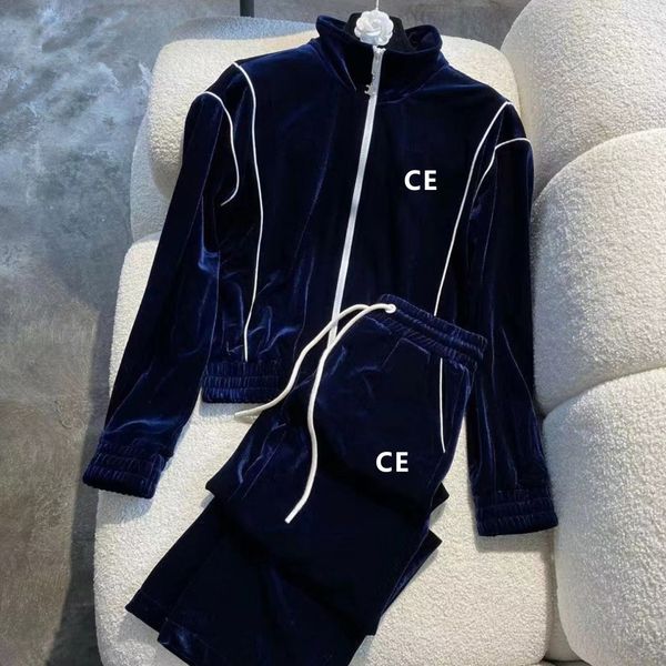 women's two piece pants casual suits designers ce jackets coats for women long sleeve zipper velour jacket cool girls streetwear womens, White
women's two piece pants casual suits designers ce jackets coats for women long sleeve zipper velour jacket cool girls streetwear womens, White